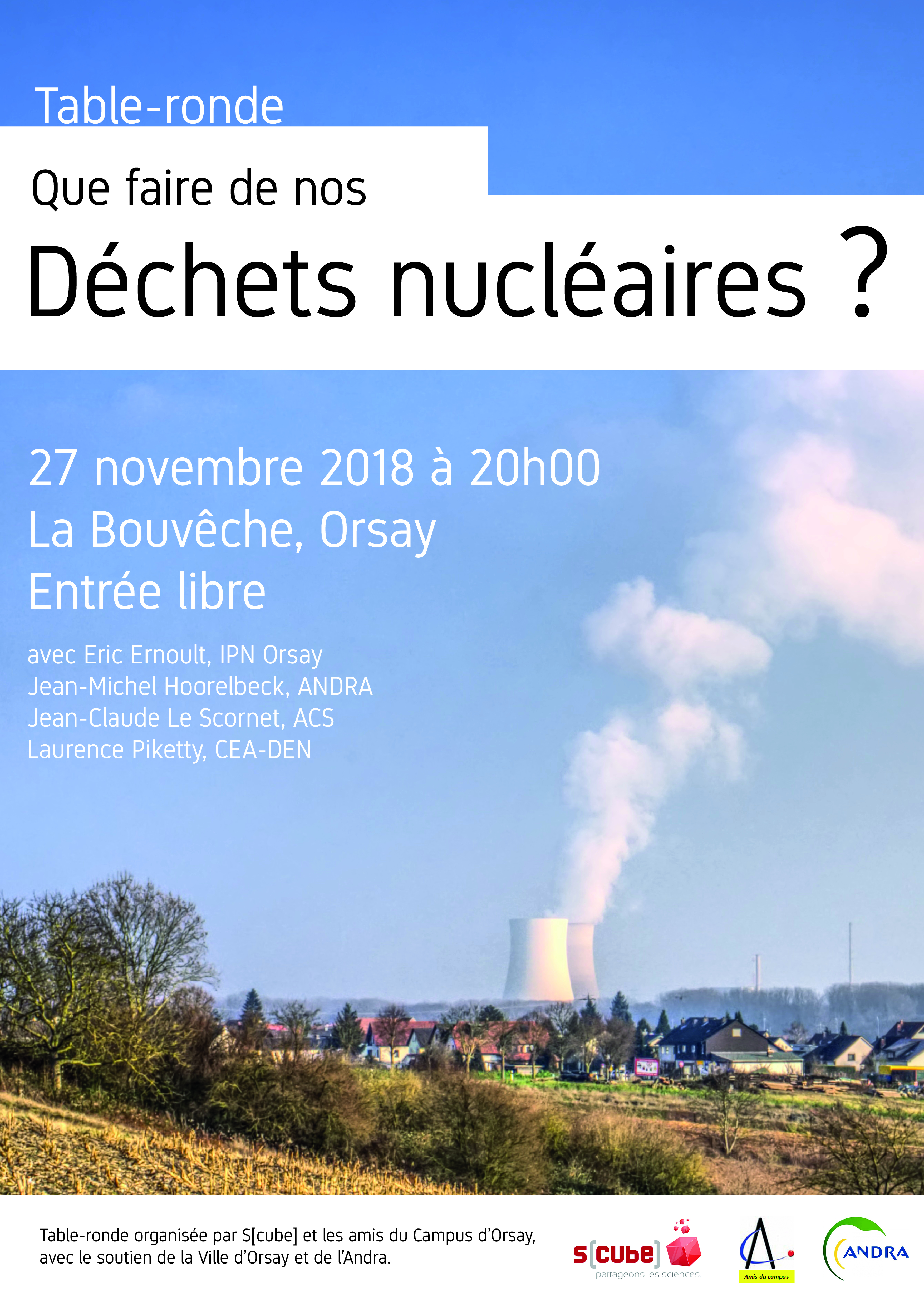 Affiche Table-ronde Déchets nucléaires ORsay